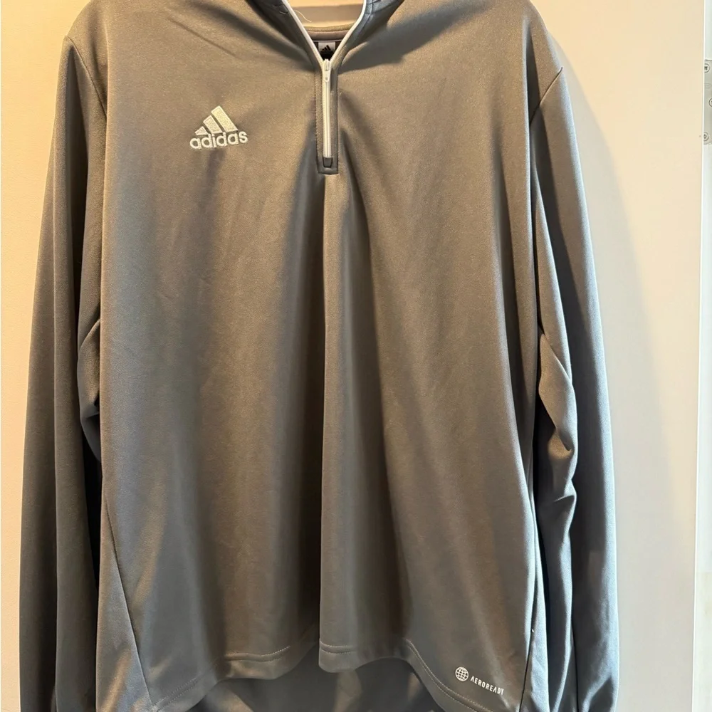 Adidas Gray Quarter Zip Top - Picture 2 of 4